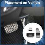 Automatic Foot Accelerator Pedal Covers for Suzuki Swift (No Mark, Silver Tone)