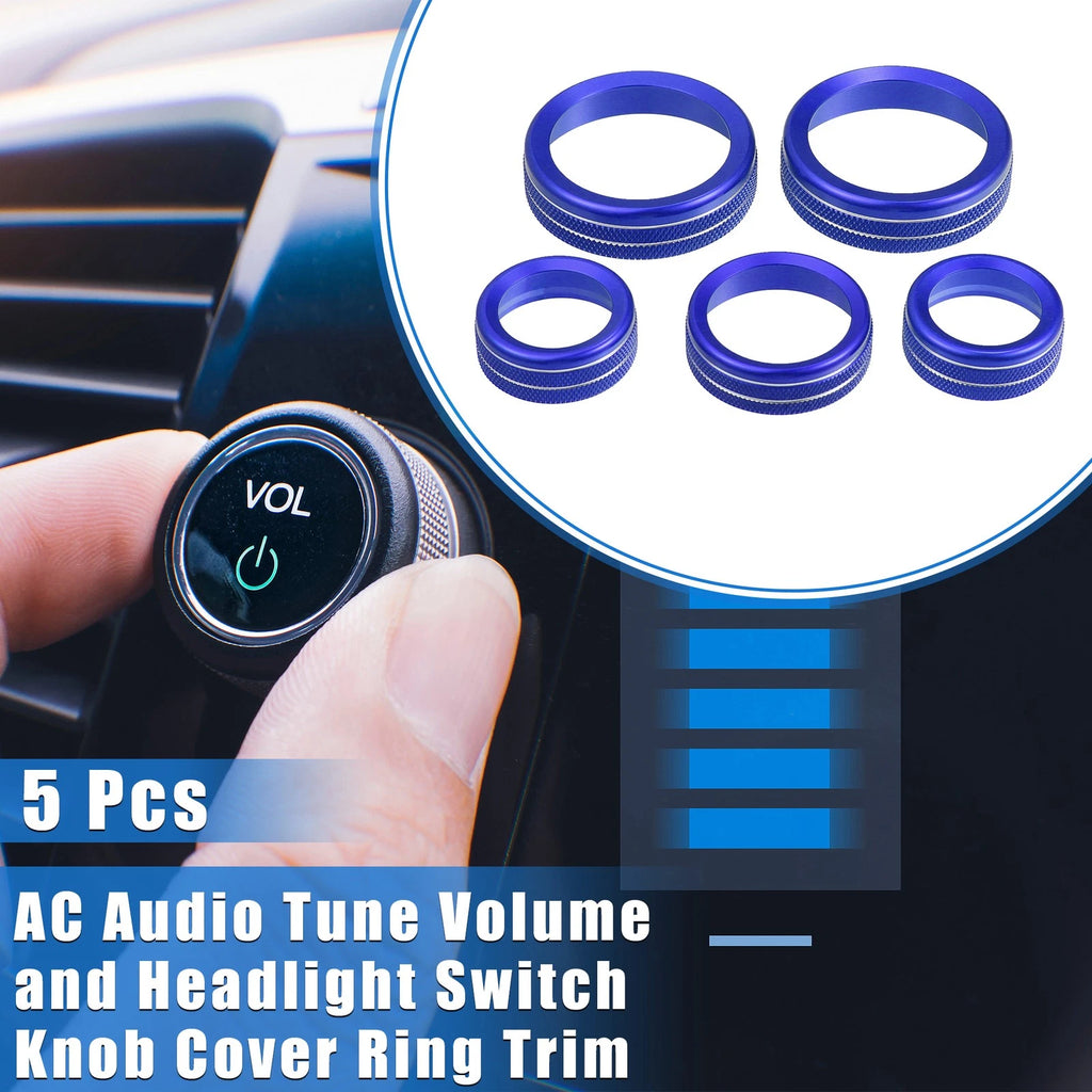 5pcs Center Console AC Audio Volume Switch Knob Cover for Ford Maverick (2022–2023)