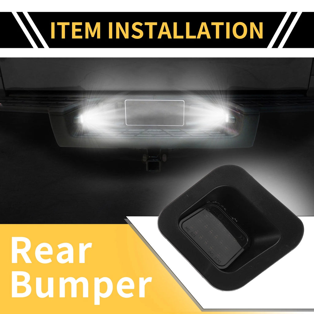 2X License Plate Light White for Dodge Ram 1500 2500 3500 (Smoked Lens)