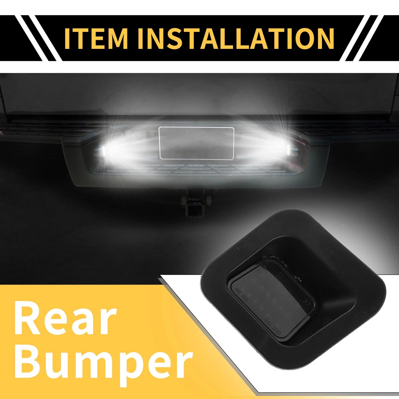 2X License Plate Light White for Dodge Ram 1500 2500 3500 (Smoked Lens)