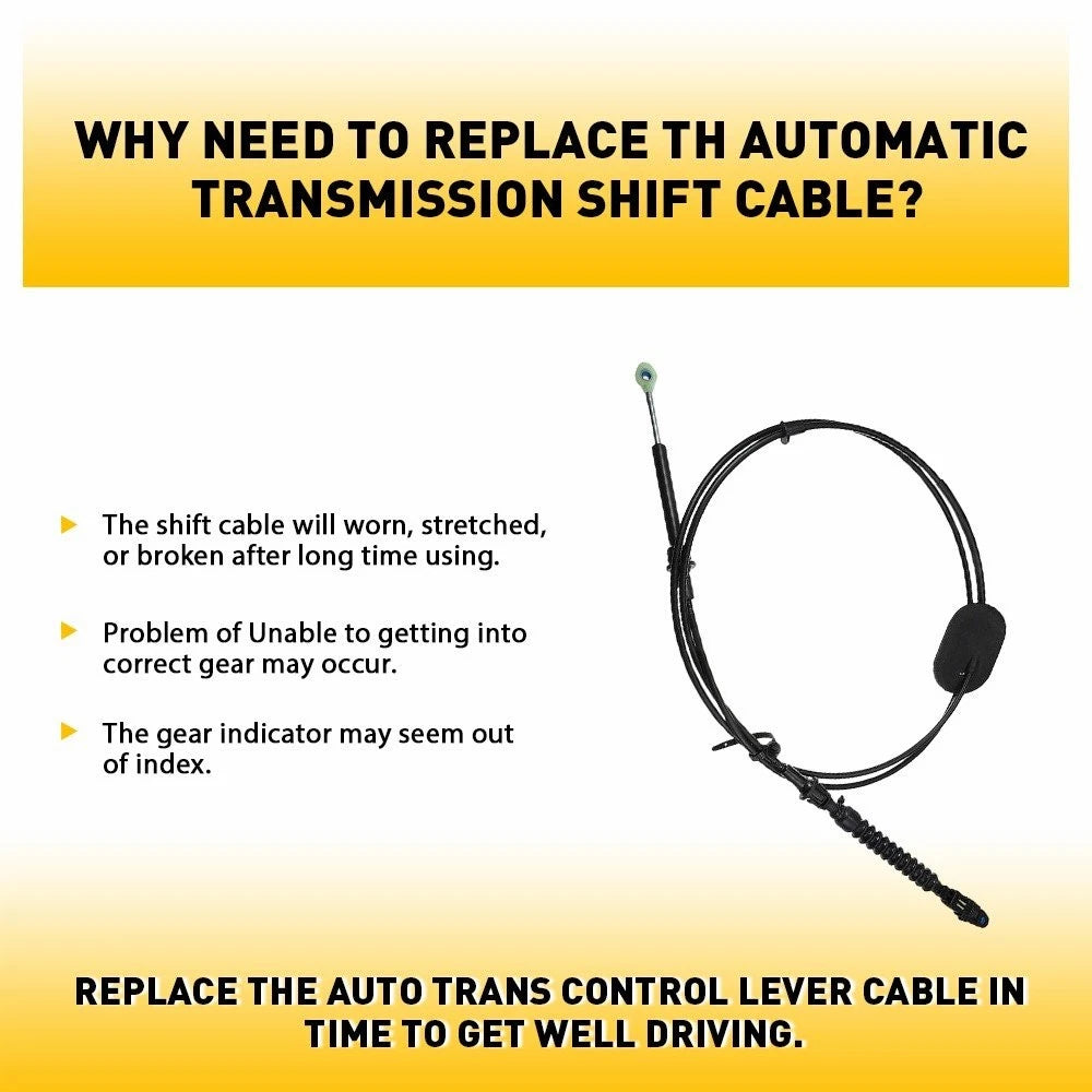 Auto Transmission Shift Cable 15037353 for Chevrolet C1500 C2500 C3500 GMC Yukon (1990–1999)