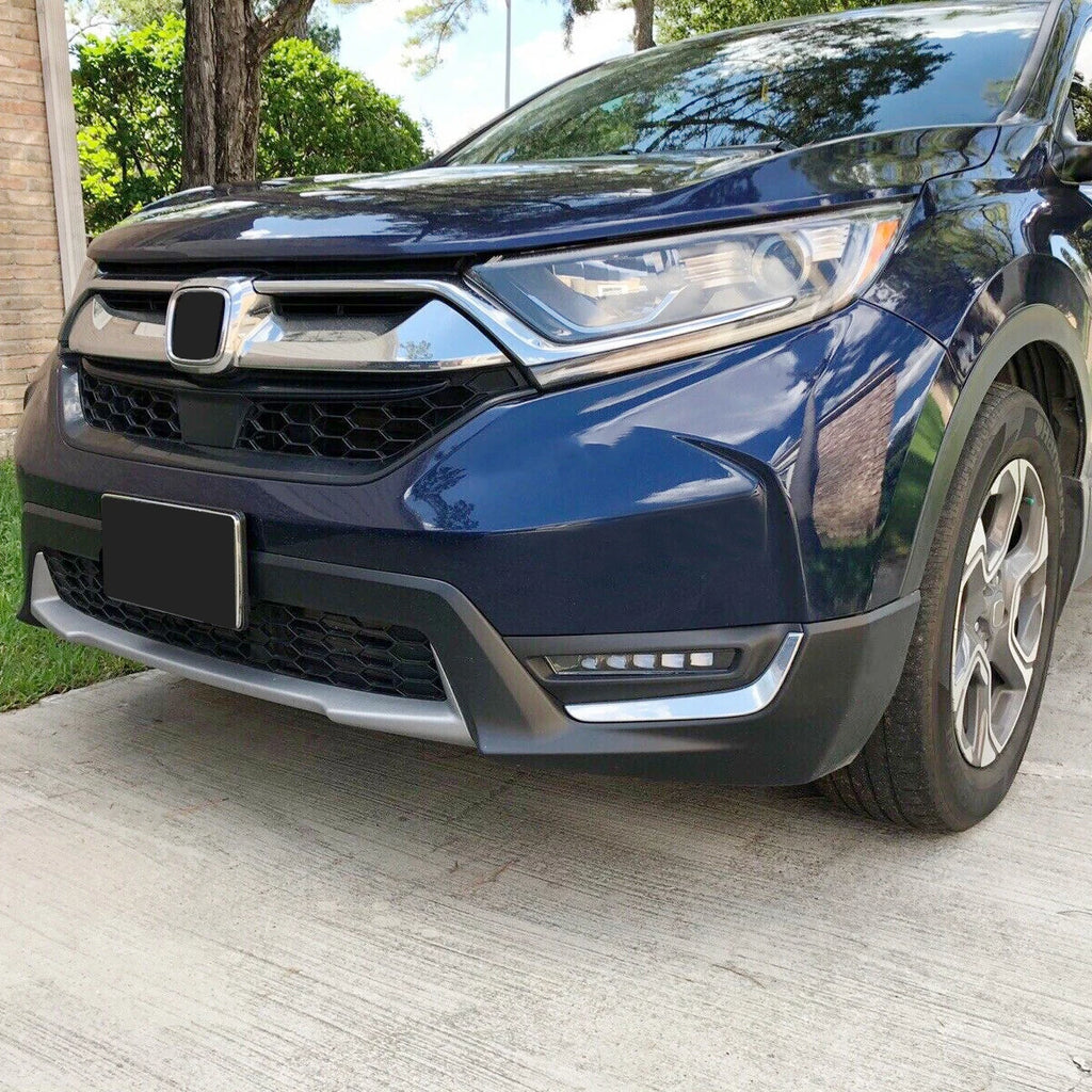 LED DRL Fog Lamp Lights w/Brackets for Honda CR-V (2017–2019)