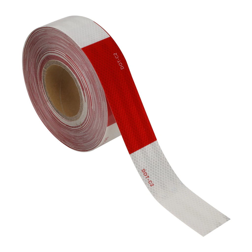 150 Feet Red & White DOT-C2 Reflective Safety Conspicuity Tape