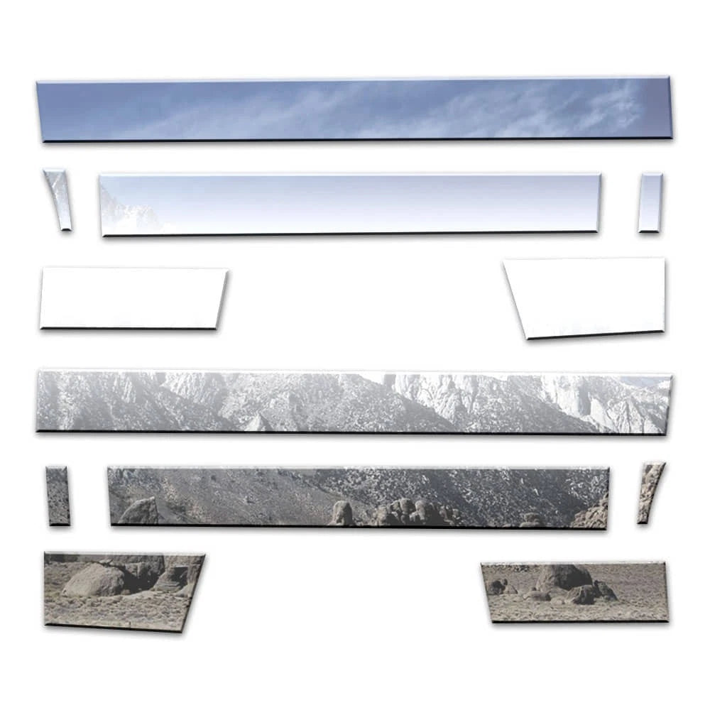 Diamond Grade 12pc 4 3/4" Rocker Panels for 2017-24 Ford Superduty Crew 6.5' Be