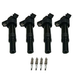 4X Ignition Coils & Spark Plugs for Hyundai Kia Elantra Tucson Forte (UF651)