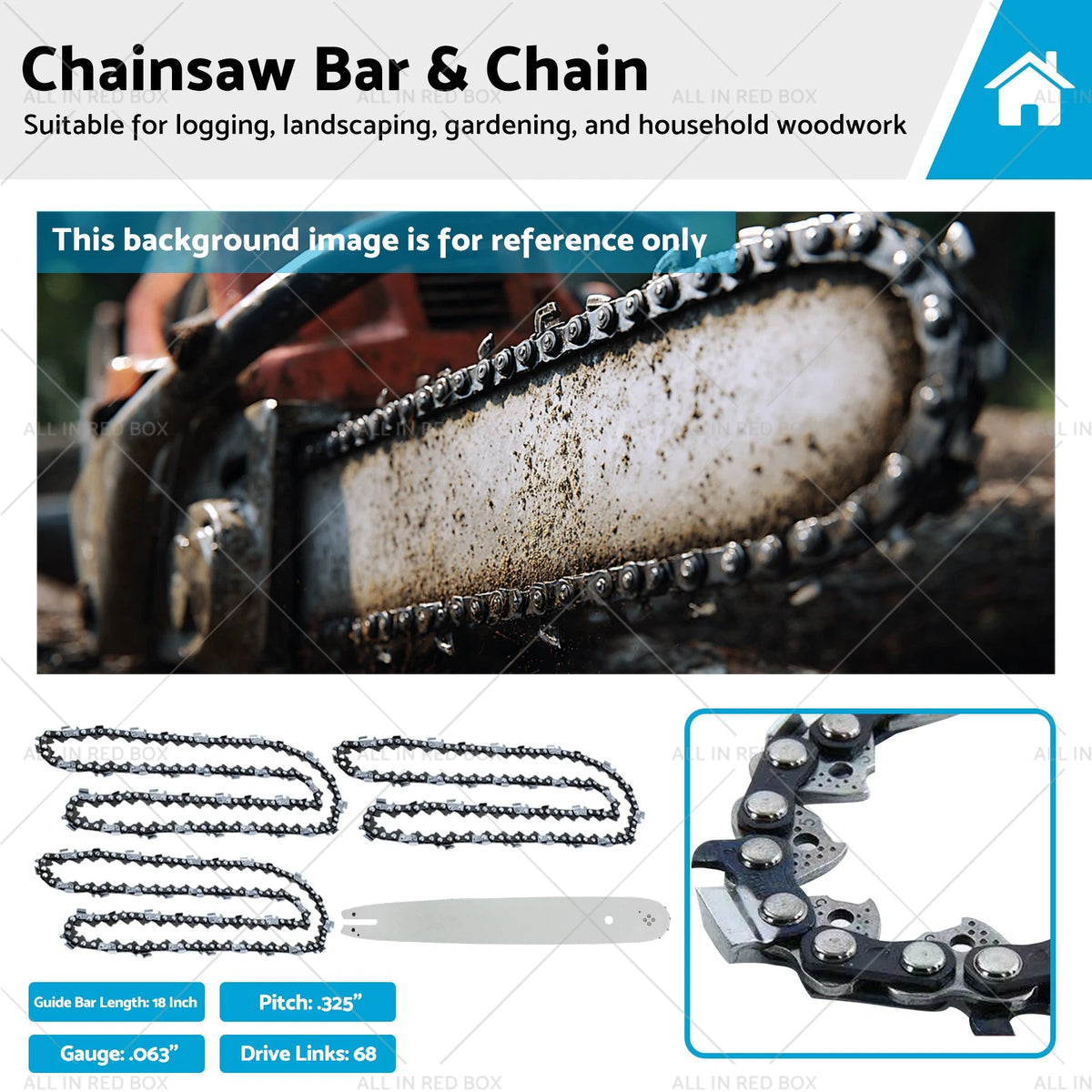 18'' Bar & Chain Combo .325 .063 68DL for Stihl MS 250 C (2008–2019)
