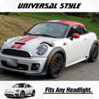 Black Eyelashes Decoration Decal for Pair Car Headlight Fog Light (2020-2026)