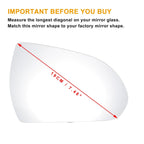 Right Side White Mirror Glass for Hyundai Elantra (2016-2018)