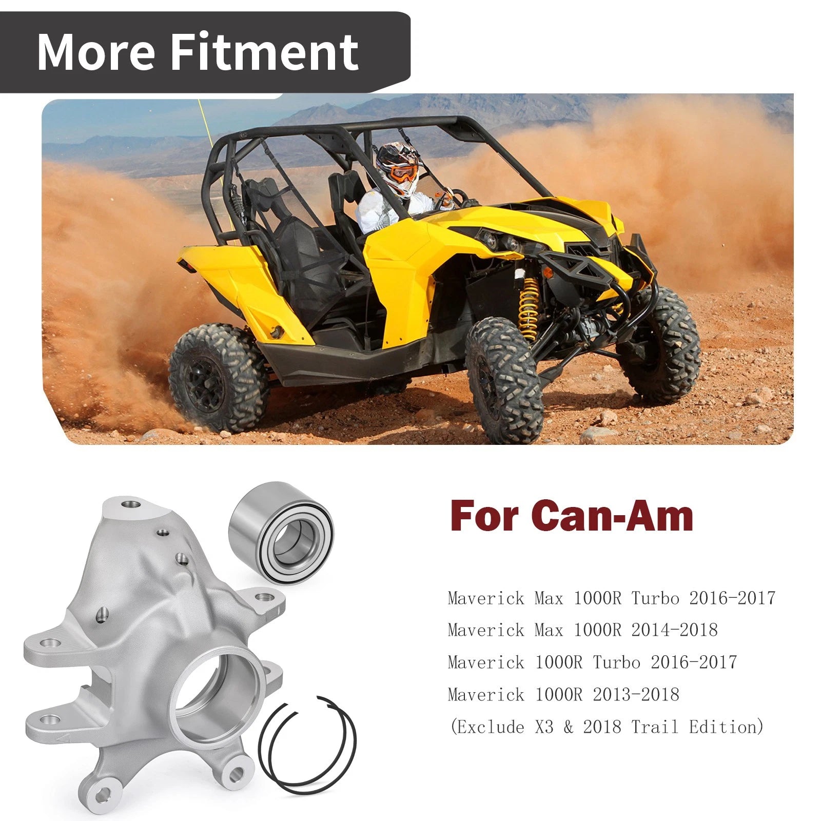 Rear Left Wheel Axle Knuckle Bearing Kit for Can-Am Maverick Max 1000R (2014–2018)