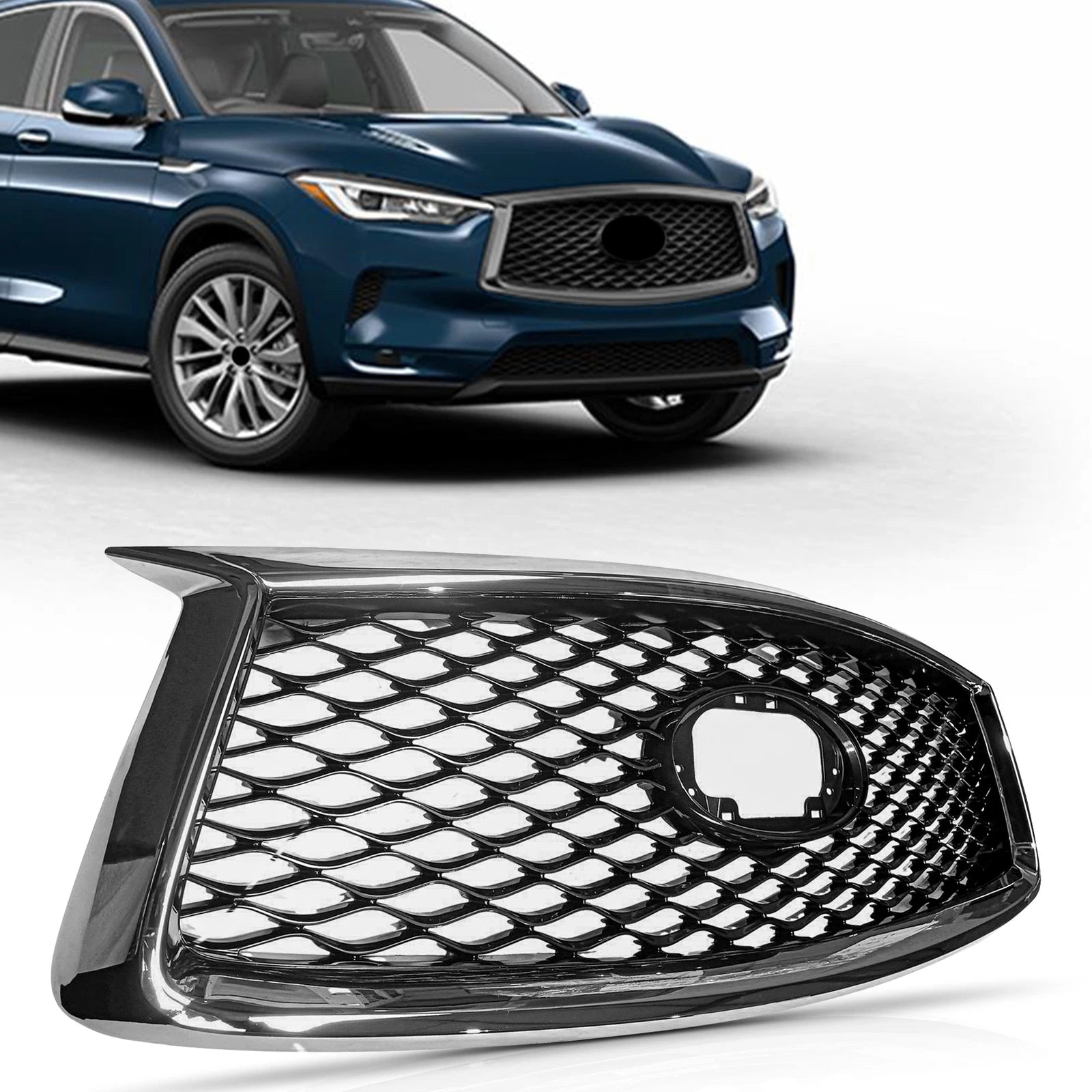 Front Upper Grille for Infiniti QX50 (2019–2023) with Camera Option