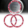 Shiny Red Crystal Push to Start Button for Car SUVs Vans (Universal)
