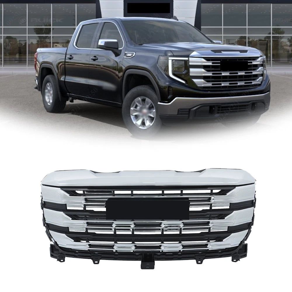 Chrome Front Upper Bumper Grille for GMC Sierra 1500 (2022–2024)