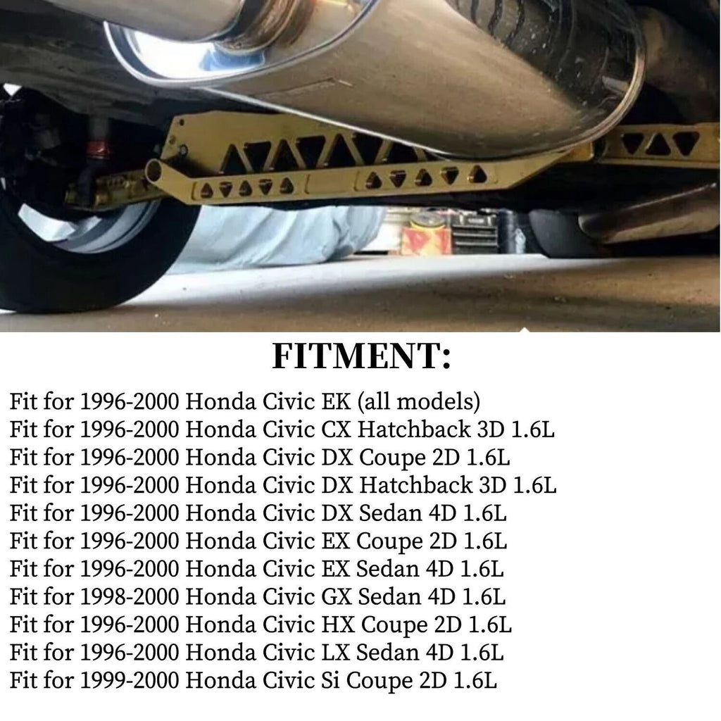 Billet Rear Subframe Lower Tie Bar Brace for Honda Civic EK (1996–2000)