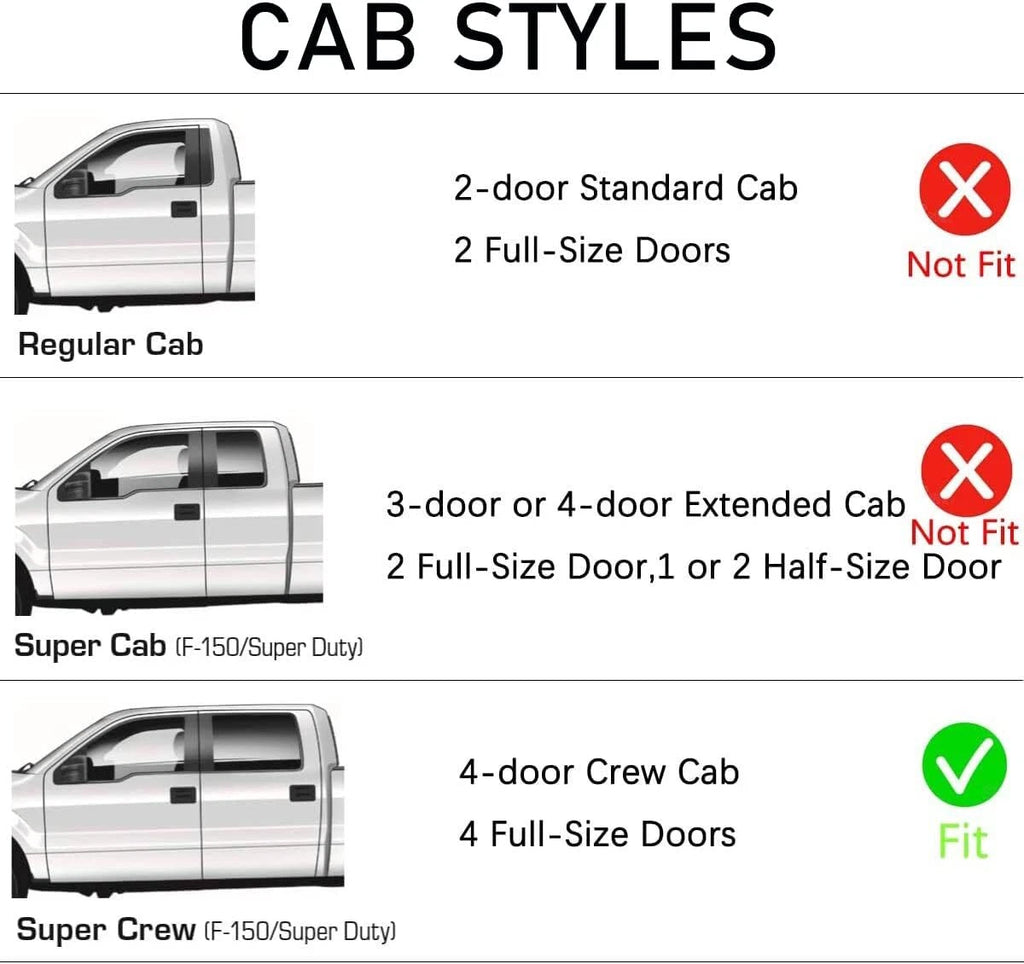 In-Channel Window Vent Visors for Ford F-150 Super Crew (2009–2014)