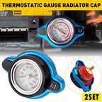 2X Thermostatic Gauge Radiator Cap Cover for Car (1.1 Bar)