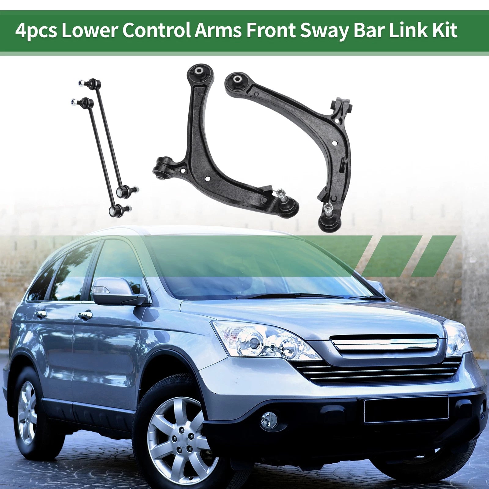 4pcs Front Suspension Kit Control Arm Sway Bar Link for Honda Odyssey (No.K750304)