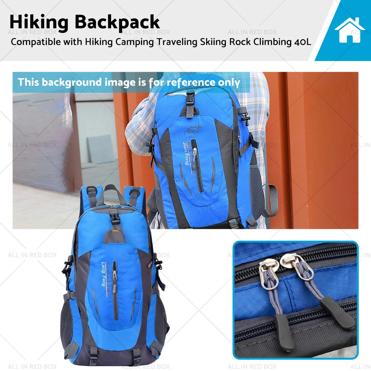 40L Hiking Backpack for Camping Travel Rock Climbing Skiing