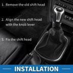 6 Speed Manual Gear Shifter Knob with Cover for Volkswagen Eos (2007–2016)