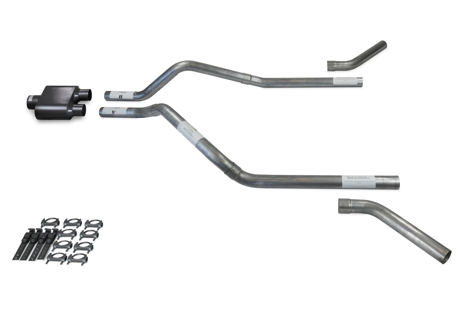 2.5" Dual Exhaust Kit for GMC Jimmy (1992–1994) - 1 Chamber Muffler, Corner Exit