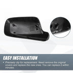 Left Side Mirror Cover Cap Gloss Black for BMW 3 Series E46 & 7 Series E65-E66