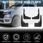 Mud Flaps Kit for Dodge Ram 1500 (2019–2024) No-Drill Splash Guards