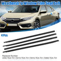 Set of 4 Weatherstrip Window Trim Seal Belts for Honda Civic (2016–2021)