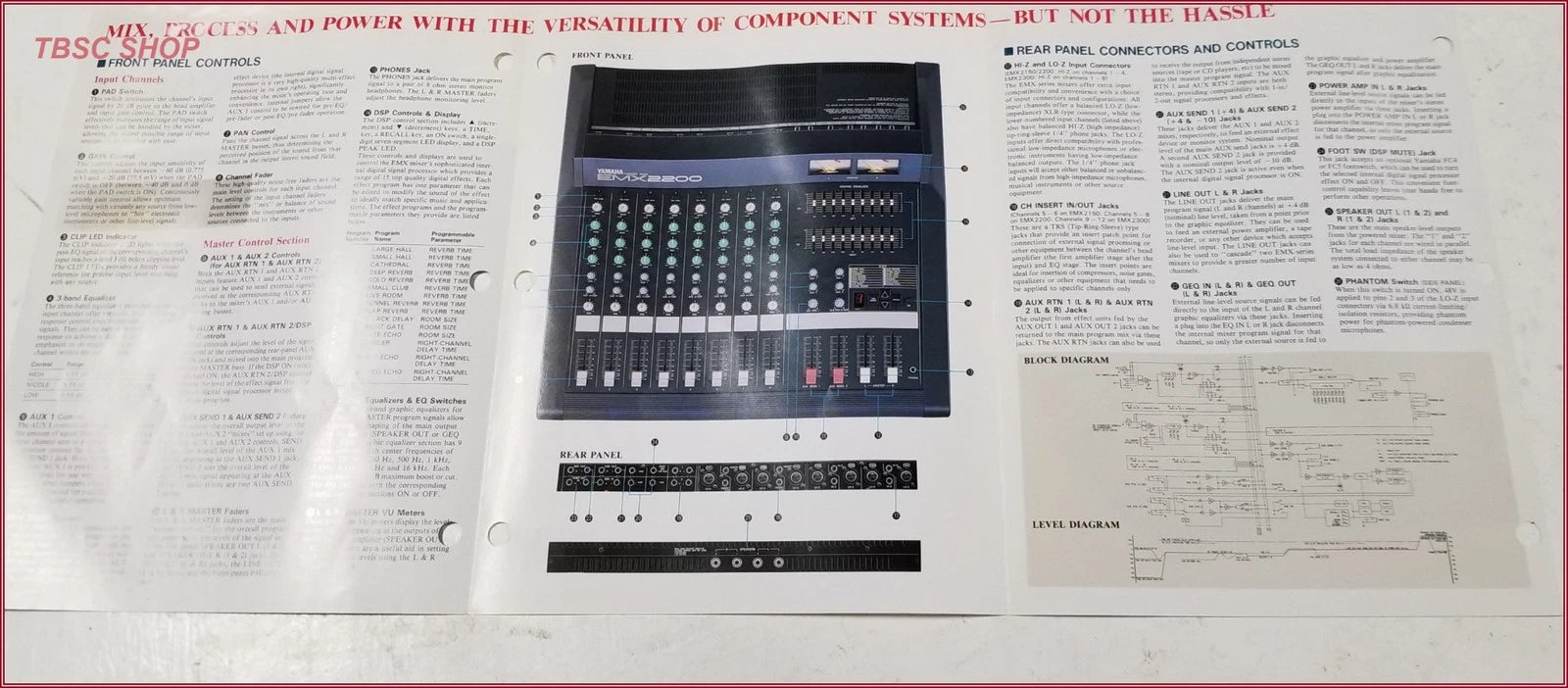 Yamaha EMX2150 EMX2200 EMX2300 Powered Mixers Sales Brochure
