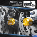 Set of 2 Gold Front Rear Axle Nut Covers for Harley Road King Special (2017–2023)