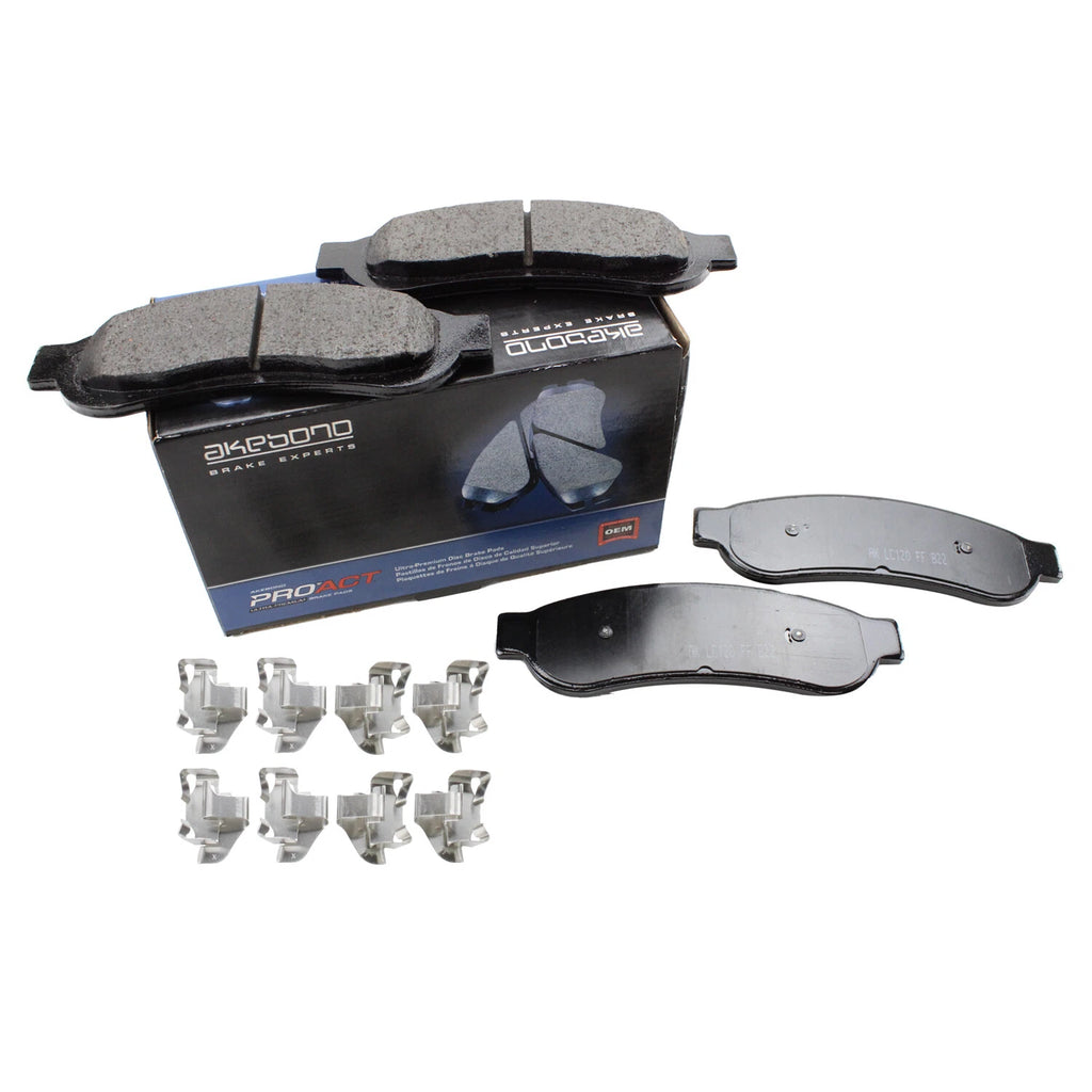 Set of 4 Akebono ProACT Rear Ceramic Brake Pads for Ford F-250 F-350 SD (2005–2023)