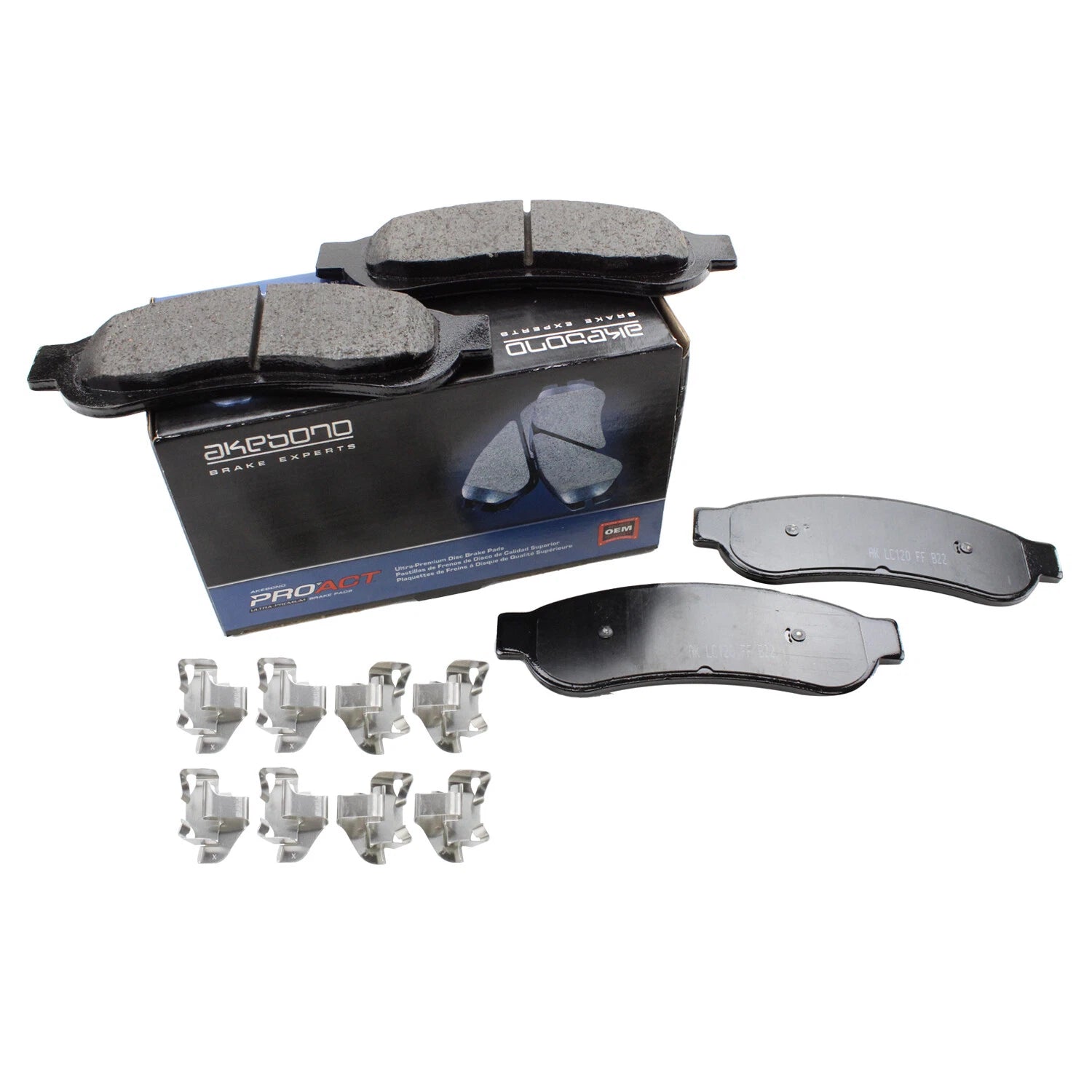 Set of 4 Akebono ProACT Rear Ceramic Brake Pads for Ford F-250 F-350 SD (2005–2023)