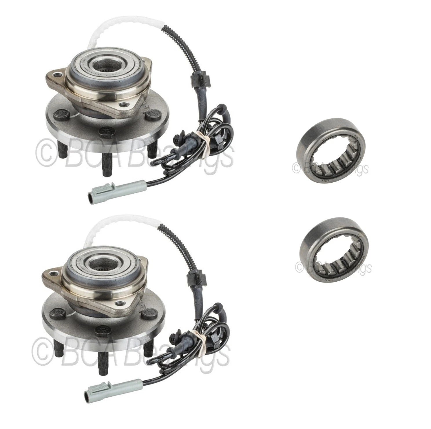 Set of 2 NTN Front Wheel Bearing and Hub Assemblies for Mazda Ford