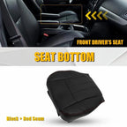 Black Leather Driver Bottom Seat Cover for Dodge Grand Caravan (2008–2020) EPY