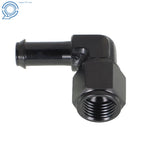 90 Degree AN6 Female to 3/8" Barb Hose Adapter for Universal Applications