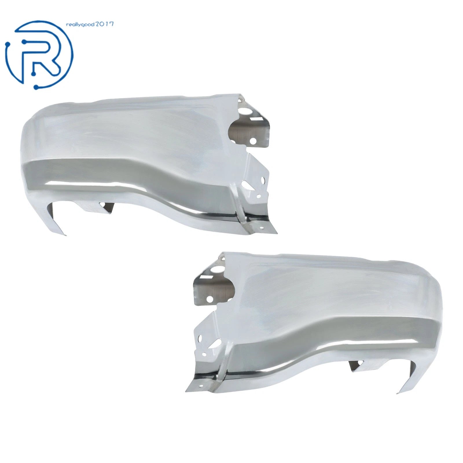 Pair of Rear Bumper Ends Chrome for Ford Ranger (2019-2023)