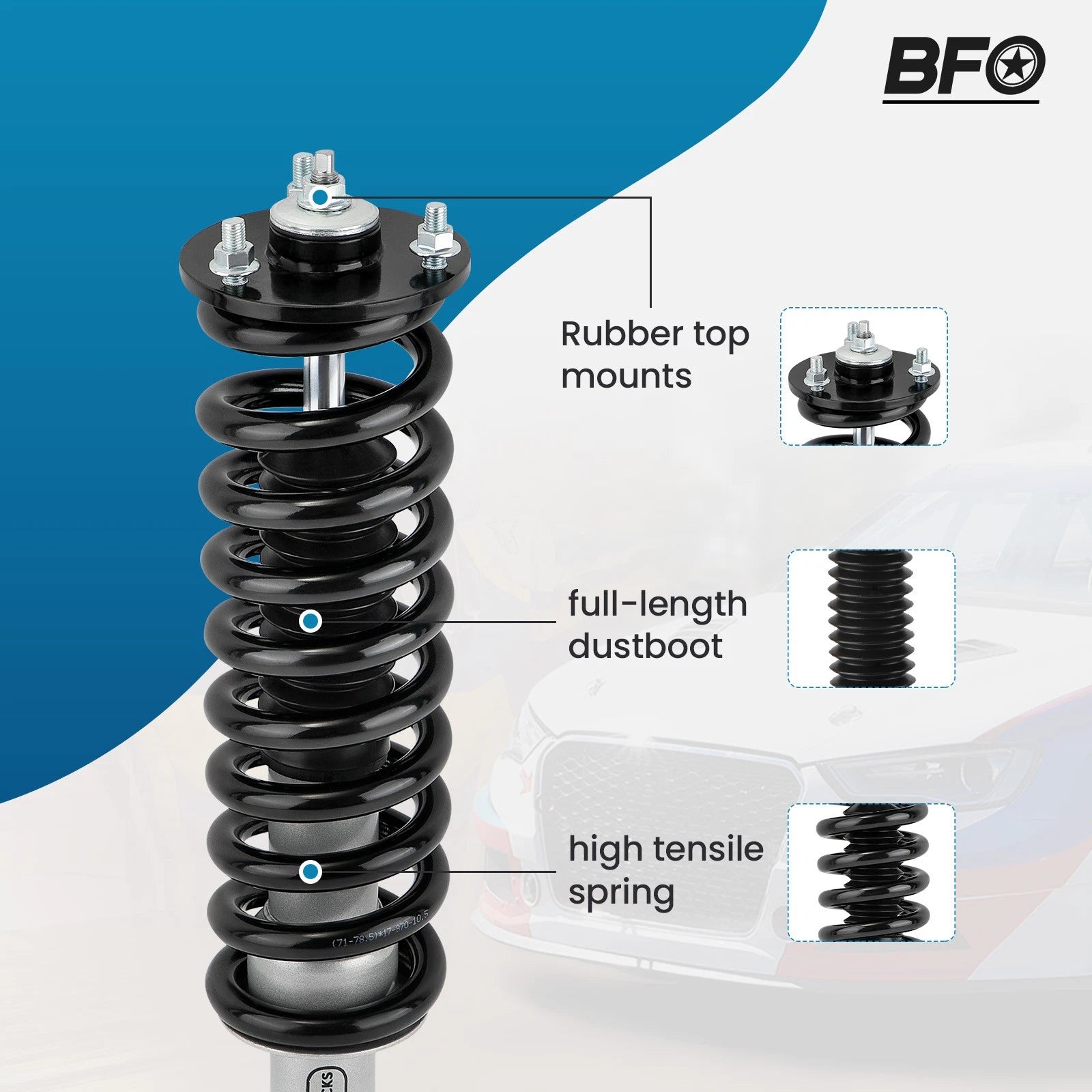 2.5" Lift Kit with Struts & Shocks for Toyota Tundra (2000-2006)