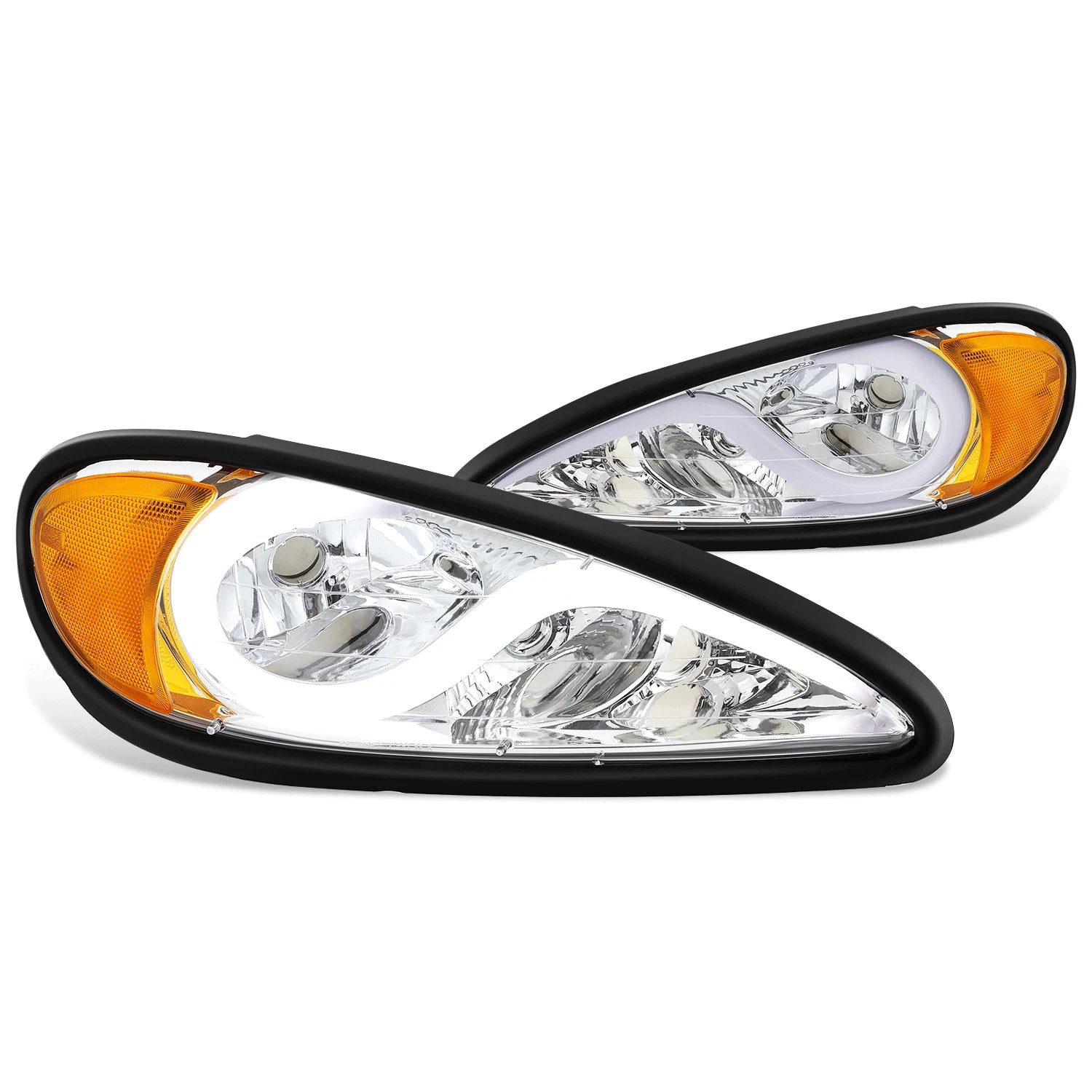 LED DRL for Pontiac Grand Am (1999–2005) Chrome Housing Amber Side Lamp