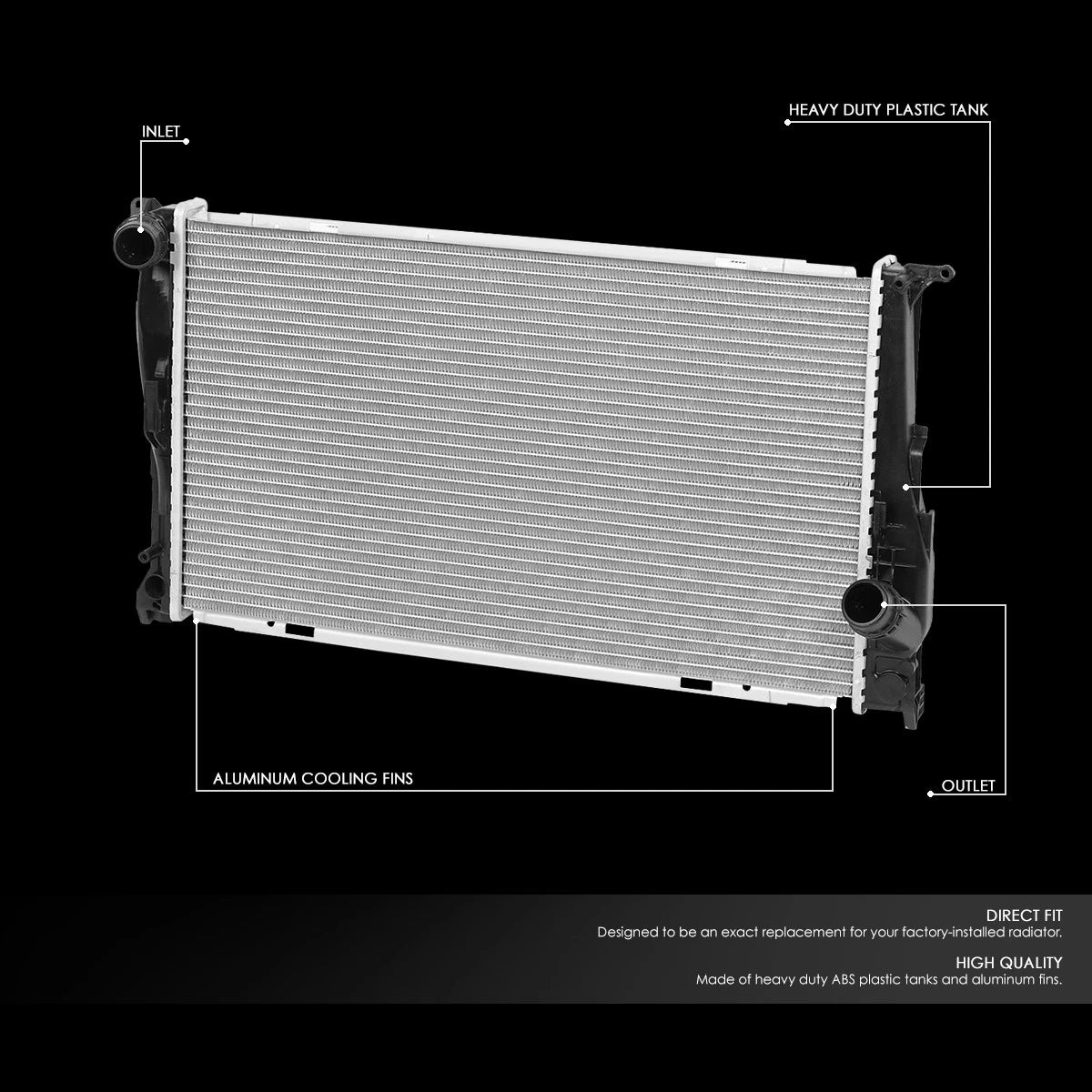 Aluminum Cooling Radiator DPI 2973 for BMW 1 Series M/135i/335i/Z4 (2007–2016)
