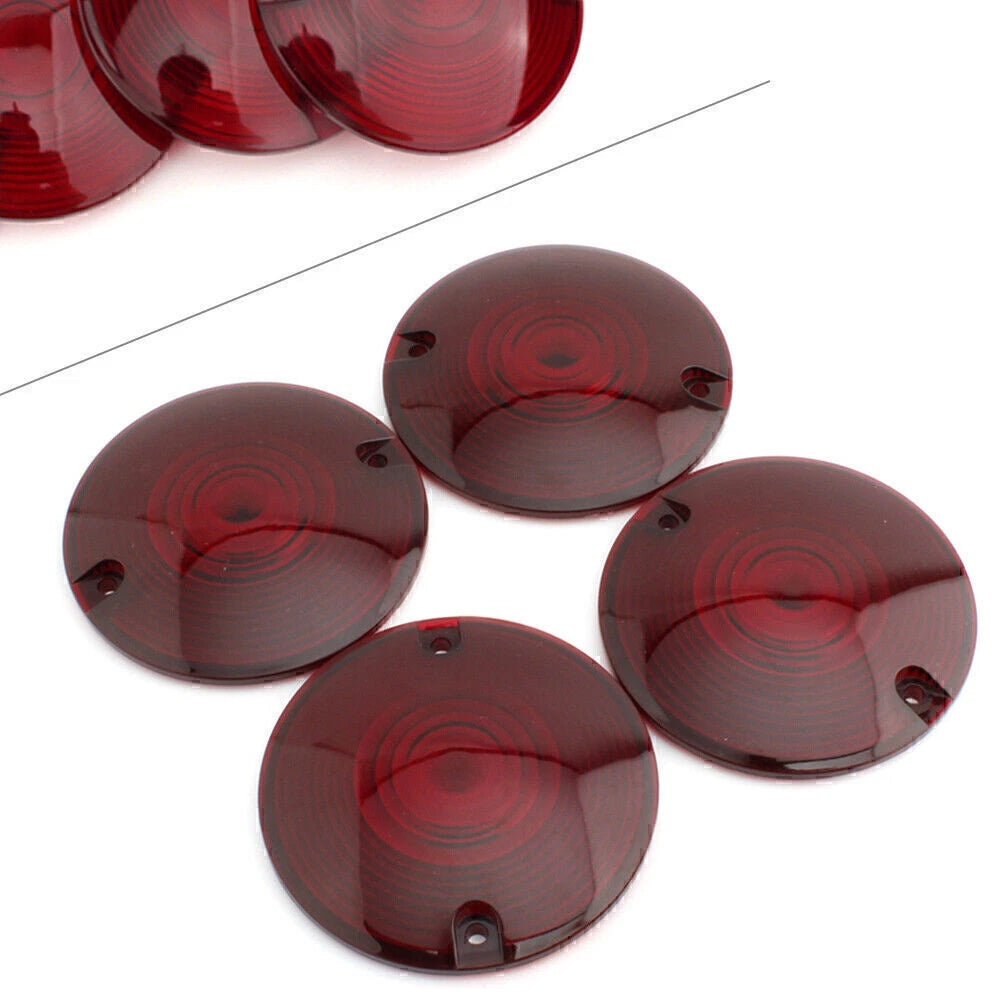 Set of 4 Turn Signal Light Covers Red Lens for Harley Street Glide (2014–2023)