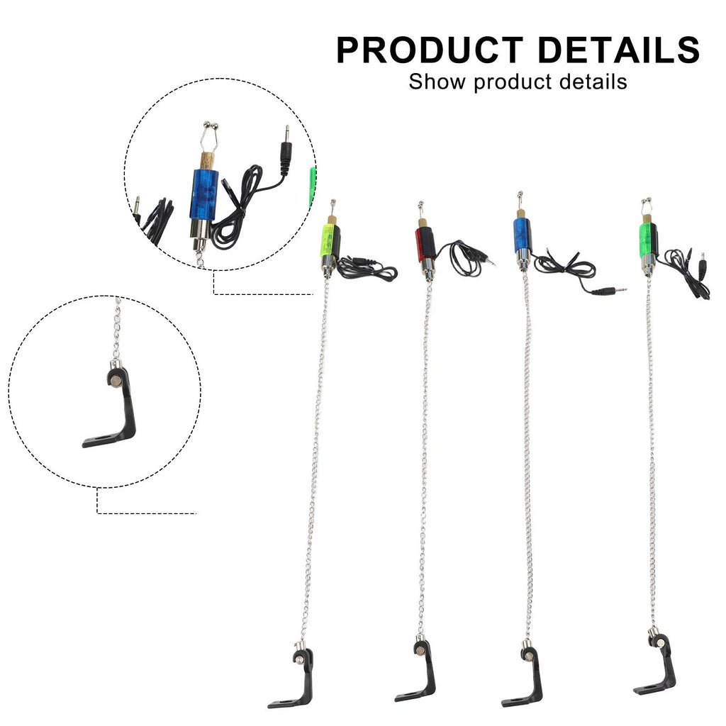 Set of 4 LED Bite Alarms for Fishing Rods