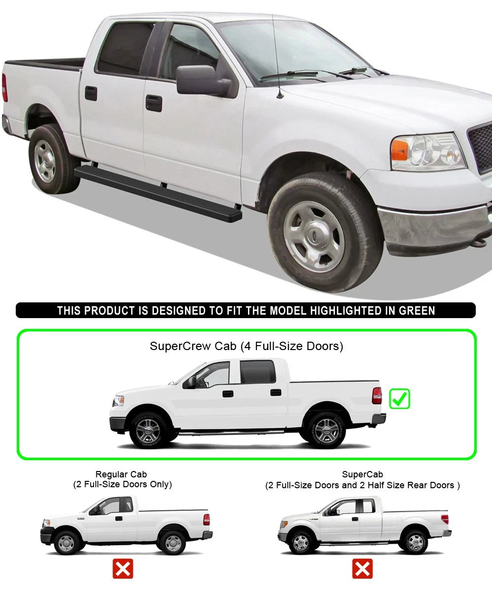 iBoard Running Boards for Ford F150 SuperCrew Cab (2004-2008)