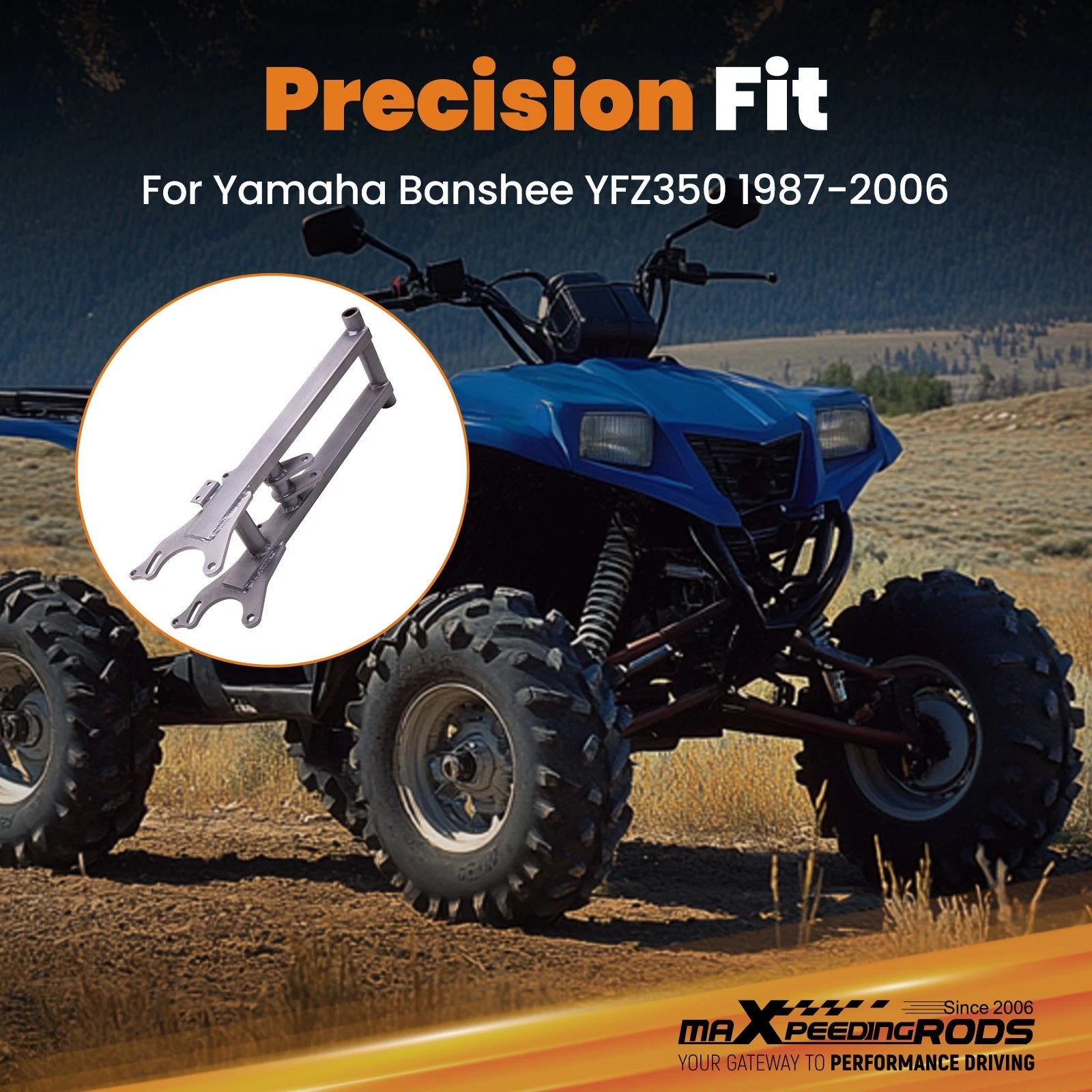 4" Extended Rear Swingarm for Yamaha Banshee 350 (1987–2006)