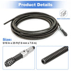 Drain Cleaning Cable 5/16 In. X 25 Ft. for G2037506, 4MY89, 4Z661