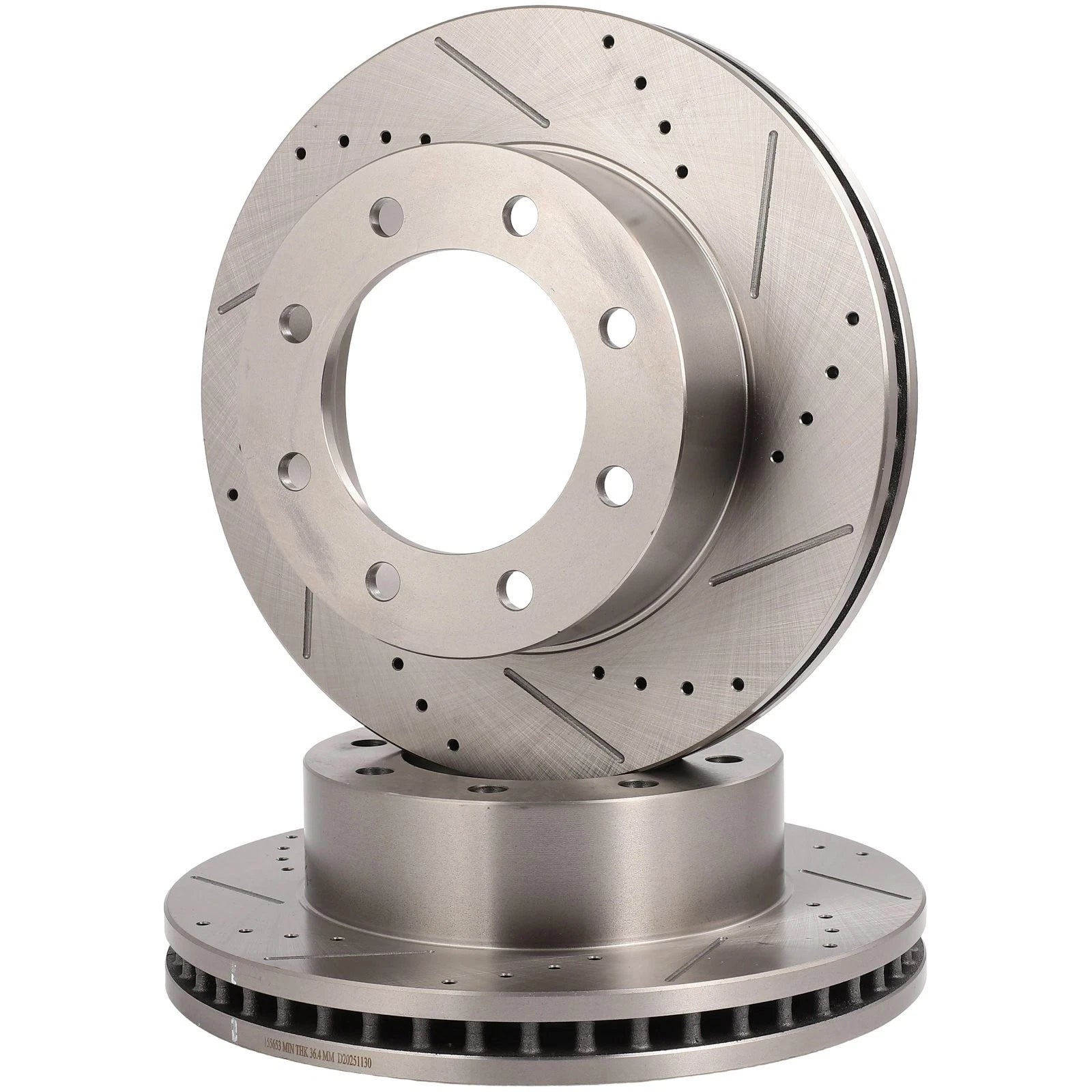 Front Drilled Slotted Brake Rotors for Ford F-450 Super Duty (2010–2012)