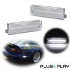 Clear Lens White LED Rear Bumper Side Marker Lights for Chevy Camaro (1993–2002)