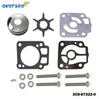 Water Pump Repair Kit for Tohatsu Nissan 2T 40 50HP Mercury (3C8-87322, 3C8-65021)