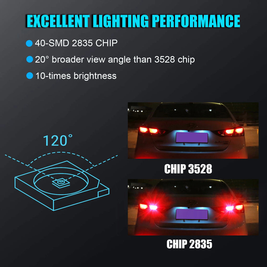 LED Strobe Flashing Blinker Brake Tail Light Bulb for 1157 (-)