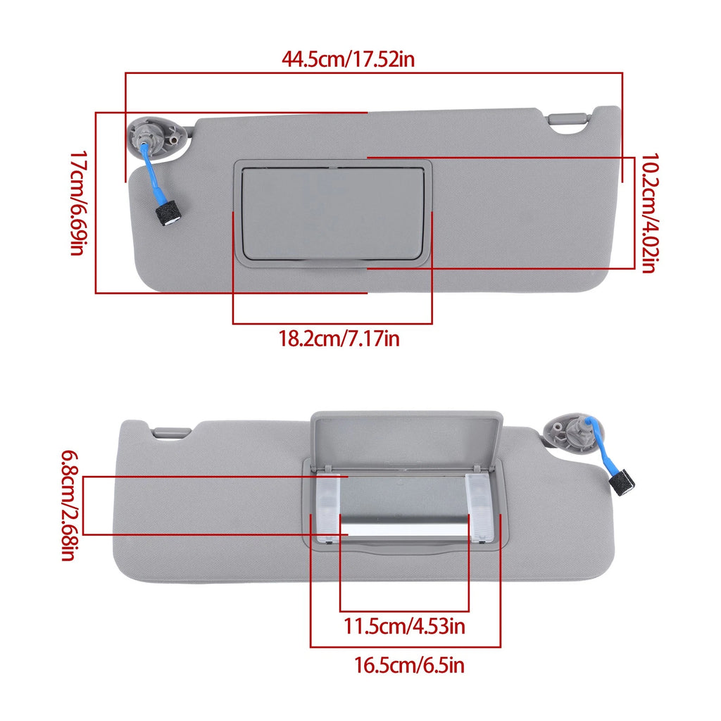 Set of 2 Sun Visor Shades for Honda Pilot (2017–2021) & Ridgeline (2018–2020)