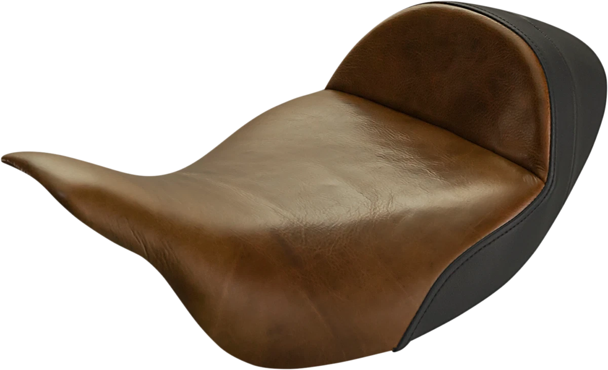 Saddlemen Lariat Solo Seat for Harley FL (2008–2024) - Extended Reach - Brown