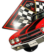 Flag Metal Sign for Chevrolet Chevelle SS (1966–1970)