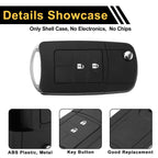 2 Button Key Fob Shell Case for Toyota RAV4 (2013–2015) Black